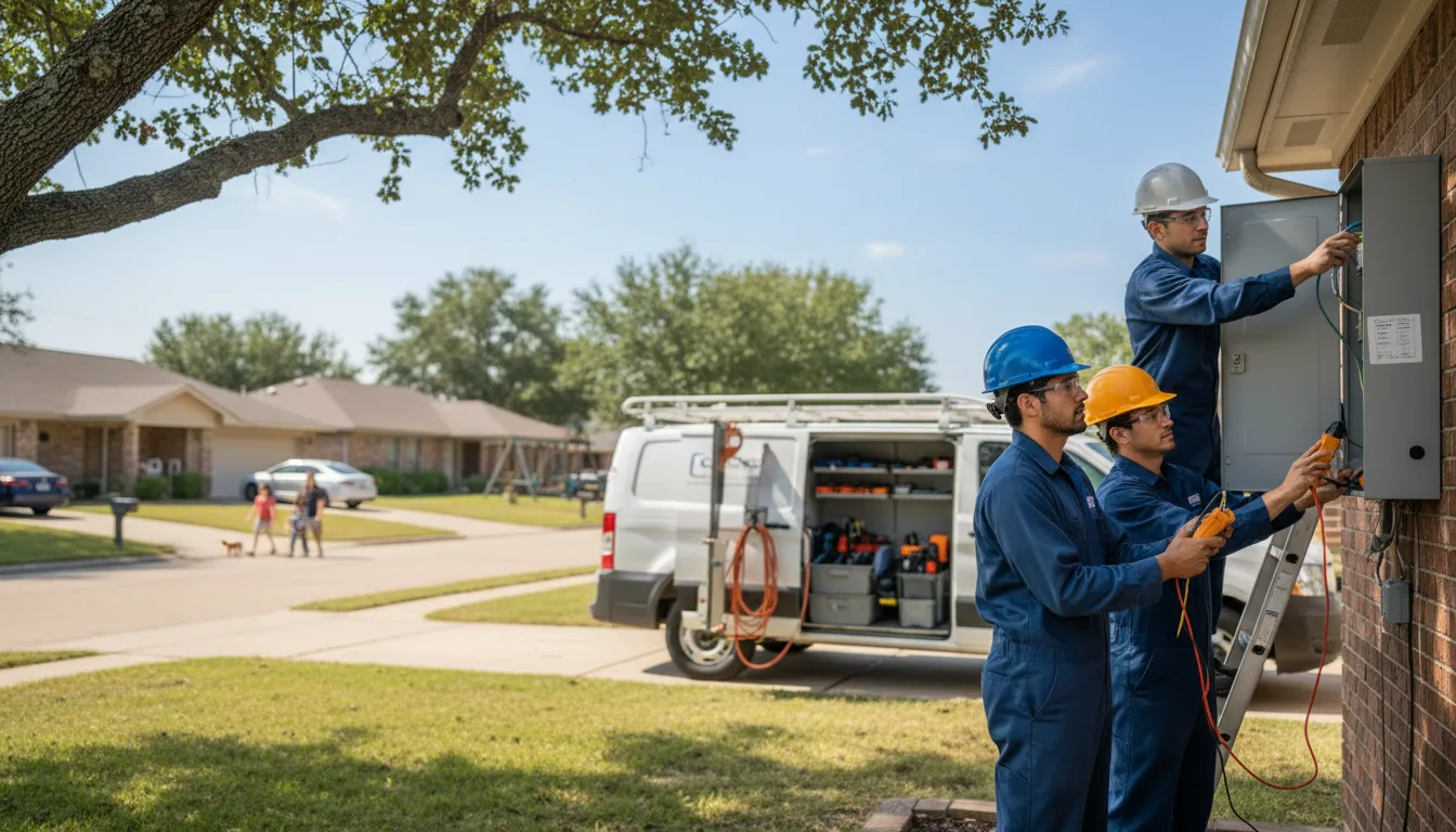 Certified electrician providing emergency electrical services in Kennedale, TX